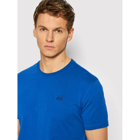 T-shirt Uomo in tinta unita con logo ricamato Royal LA MARTINA- Francavilla Moda